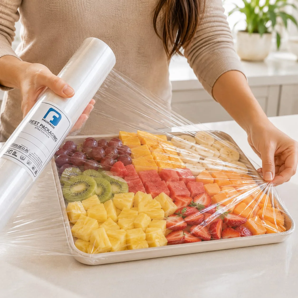Cling Film Roll used by lady
